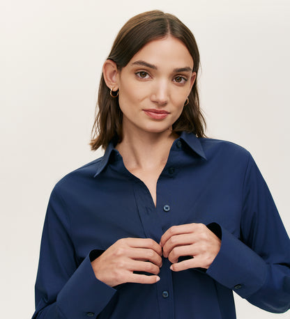 Dillon Navy Cotton Shirt