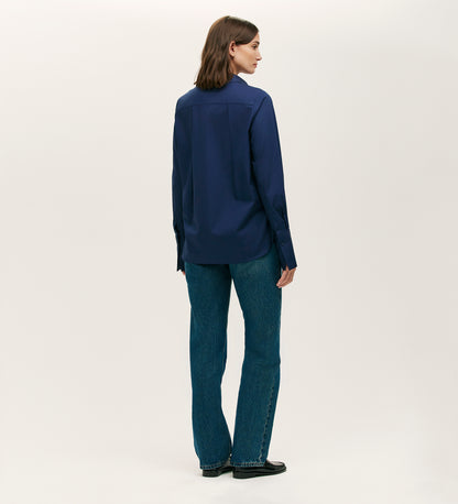 Dillon Navy Cotton Shirt