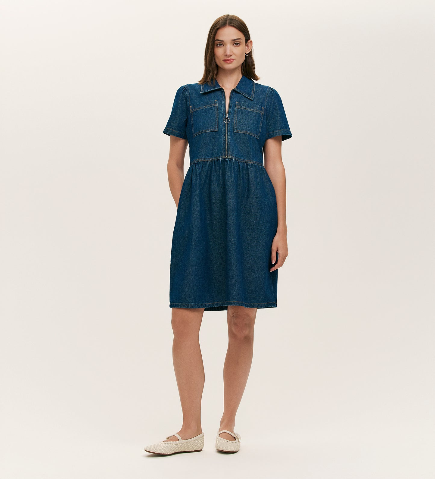 Donnie Indigo Denim Short Dress