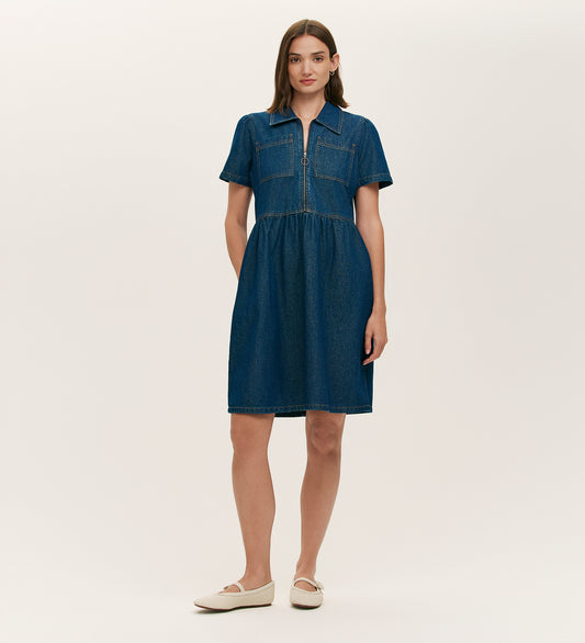 Donnie Indigo Denim Short Dress