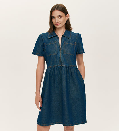 Donnie Indigo Denim Short Dress
