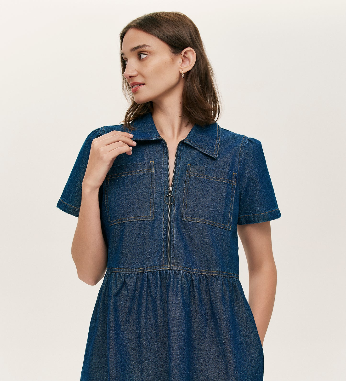 Donnie Indigo Denim Short Dress
