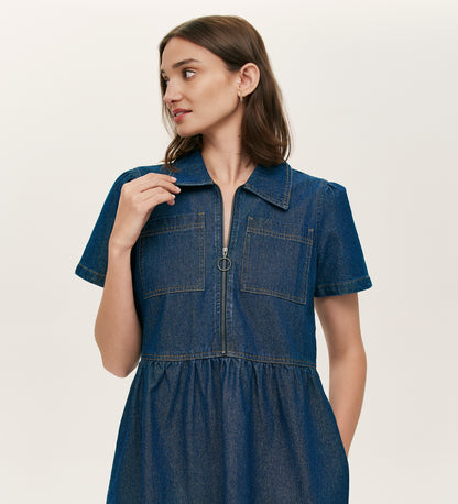Donnie Indigo Denim Short Dress