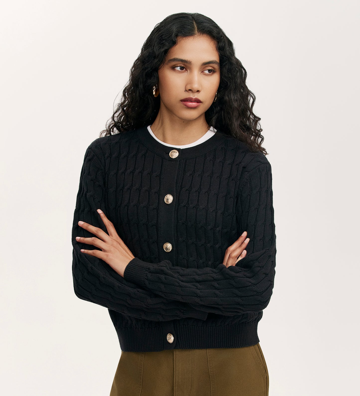 Elaine Black Knitted Cardigan