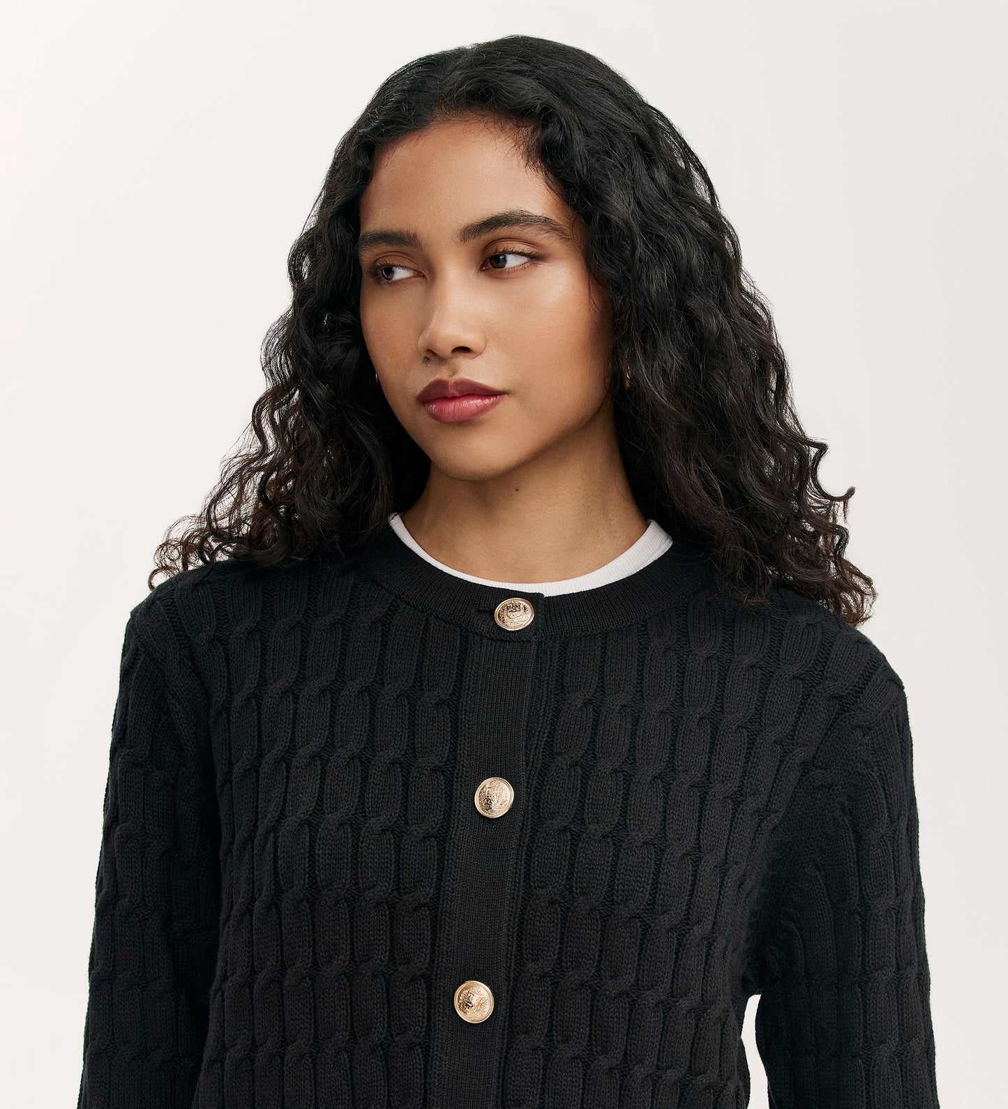 Elaine Black Knitted Cardigan