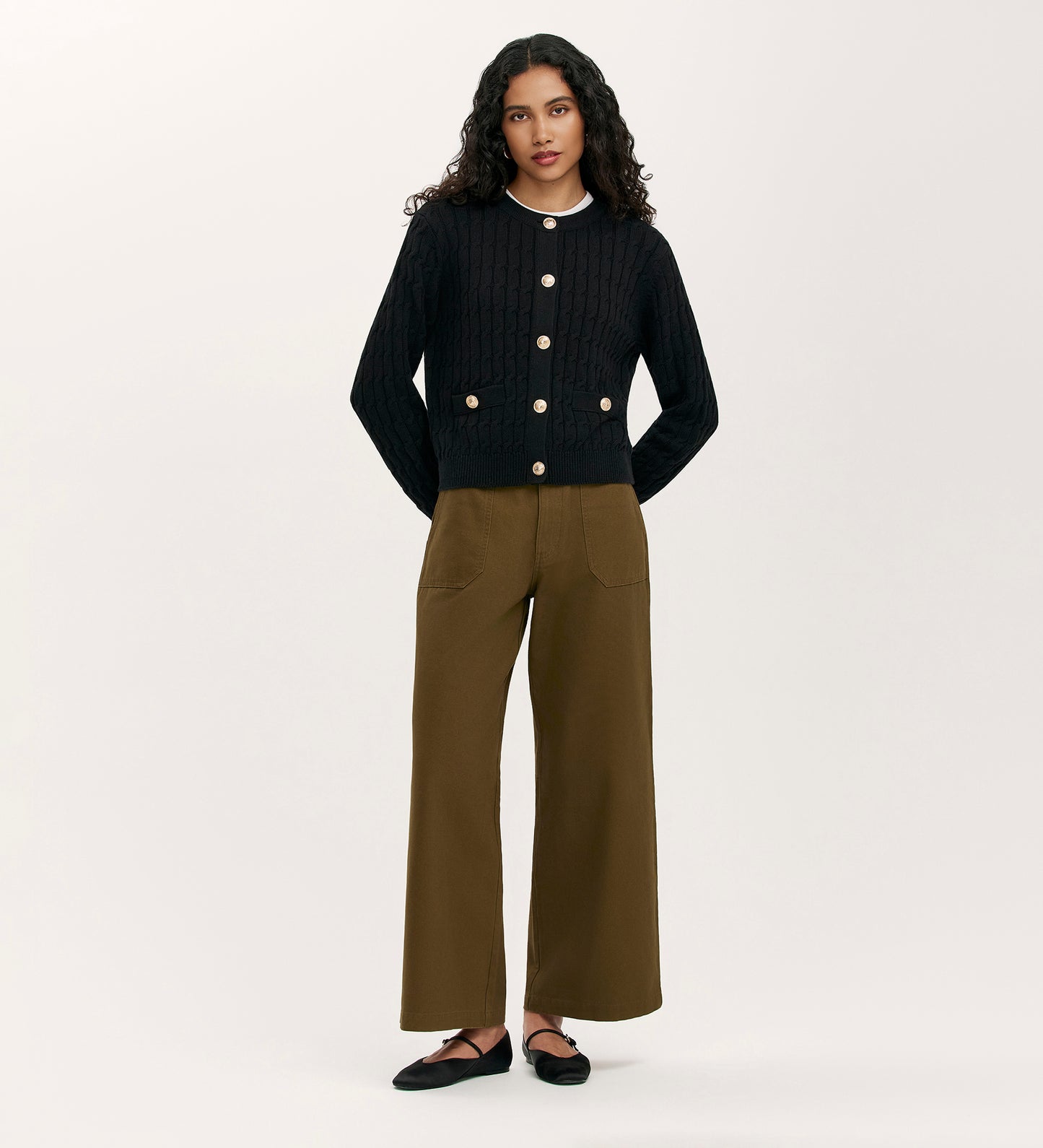 Elaine Black Knitted Cardigan