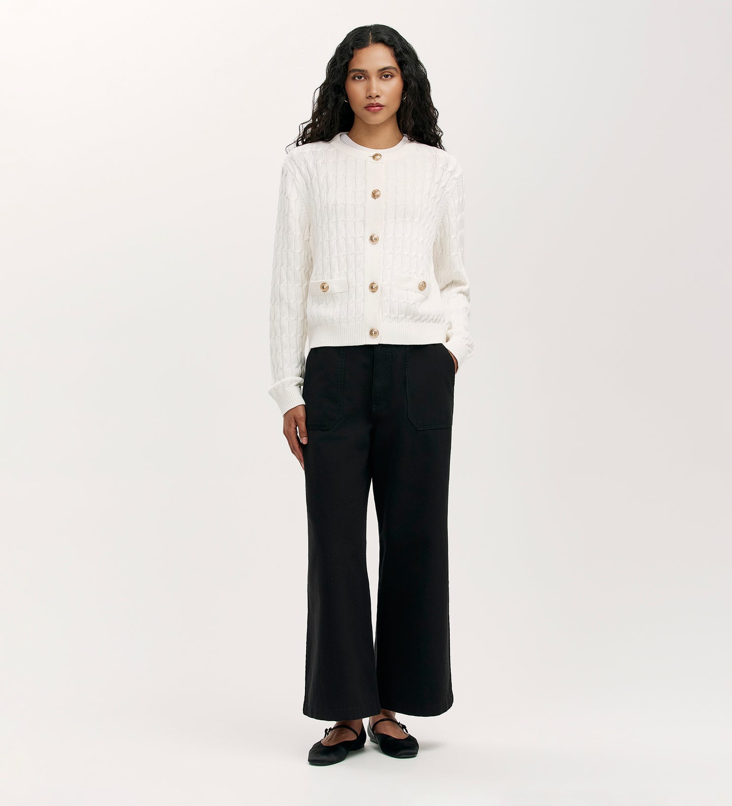 Elaine Ivory Knitted Cardigan
