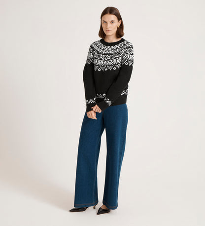 Elina Black Knitted Jumper