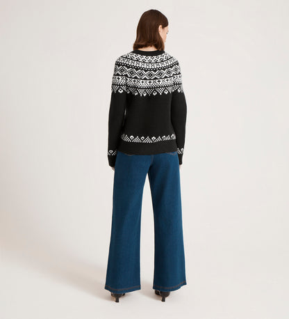 Elina Black Knitted Jumper