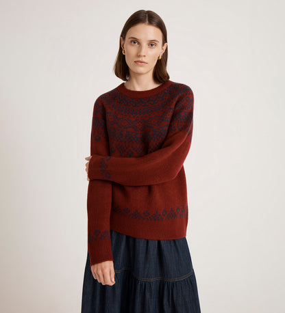 Elina Burgundy Knitted Jumper