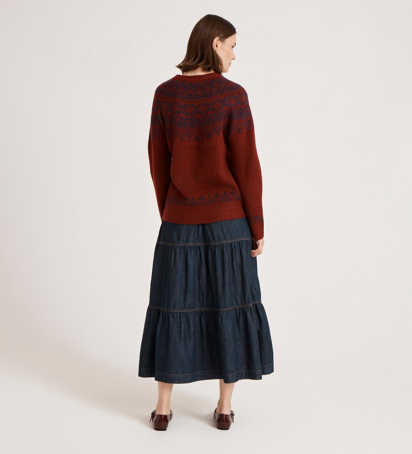 Elina Burgundy Knitted Jumper