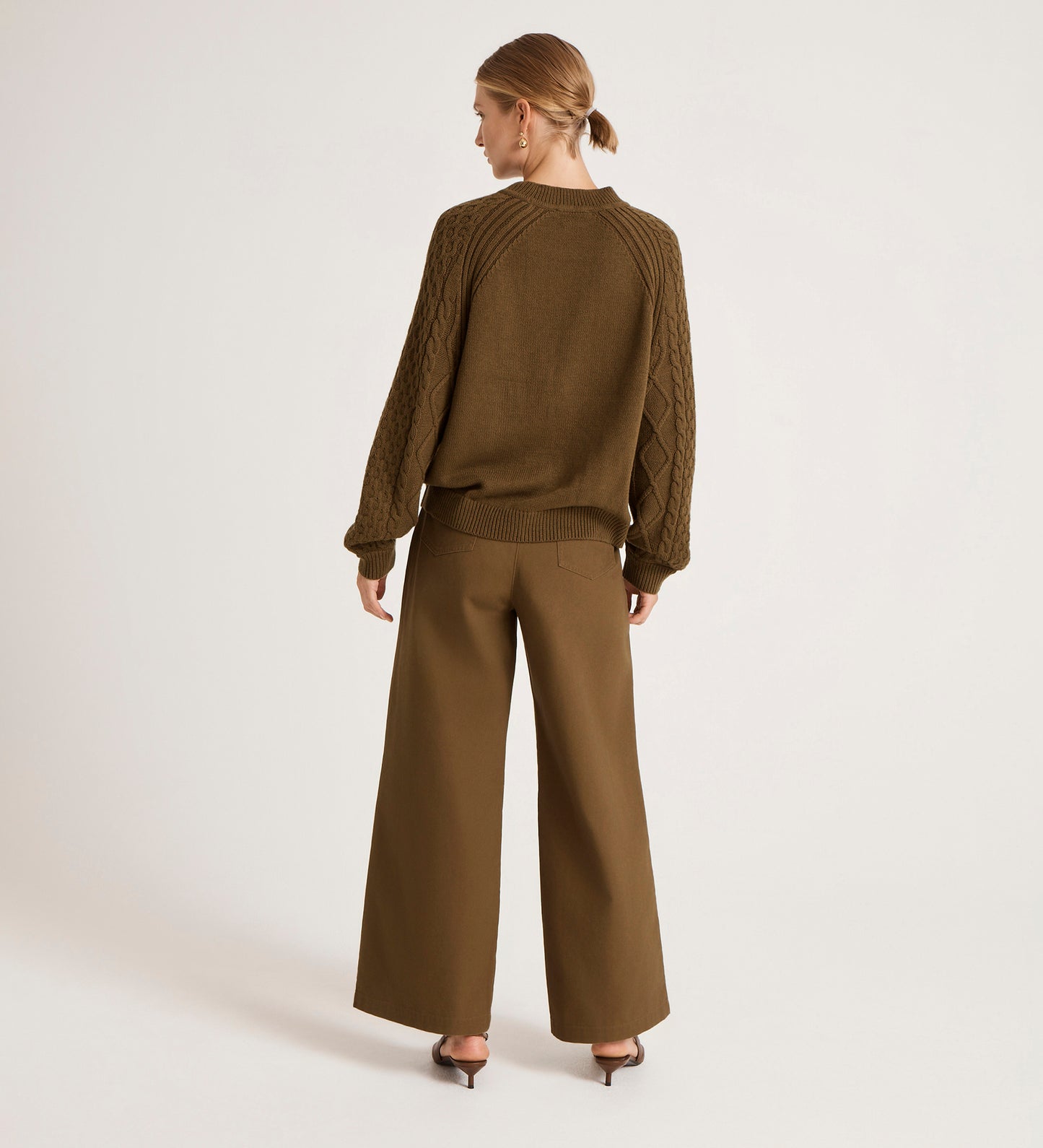 Ellie Khaki Knitted Jumper