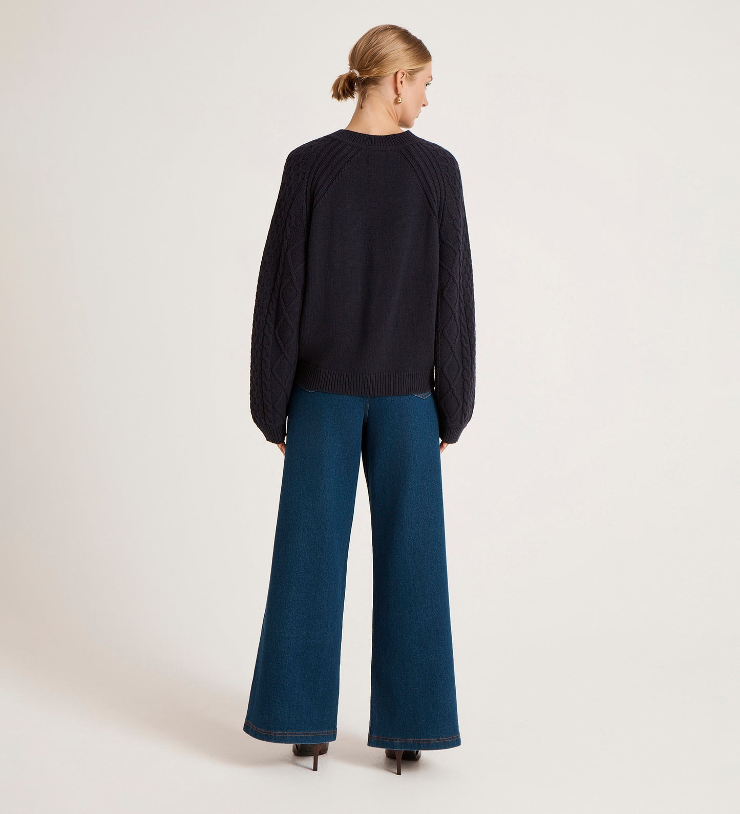 Ellie Navy Knitted Jumper