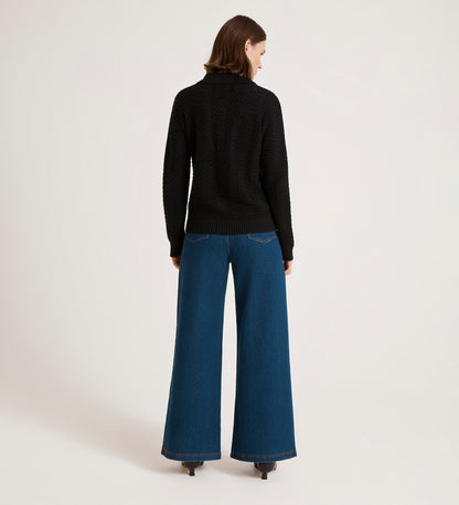 Emlyn Black Knitted Cardigan