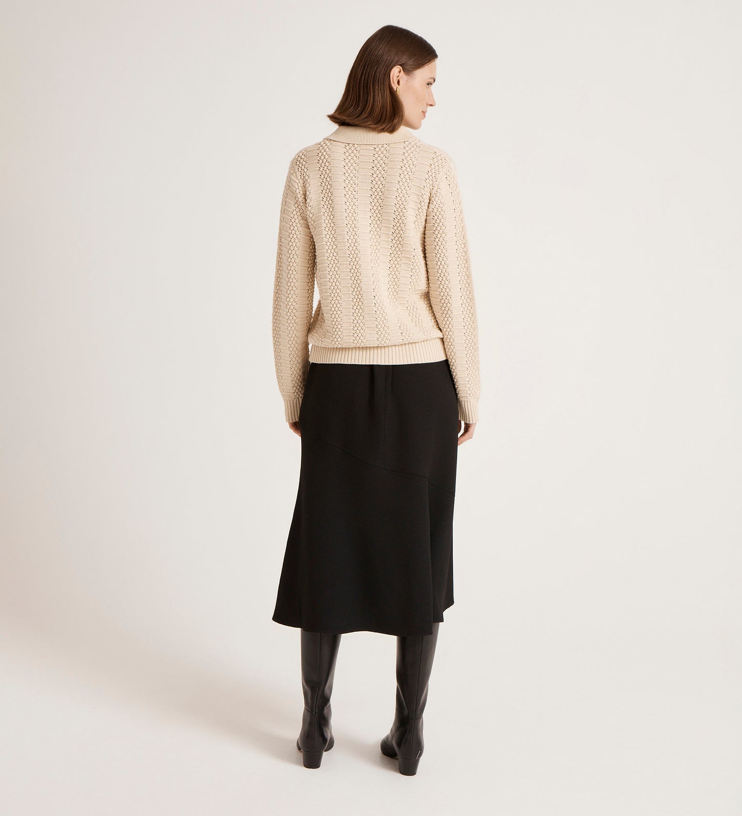 Emlyn Oatmeal Knitted Cardigan