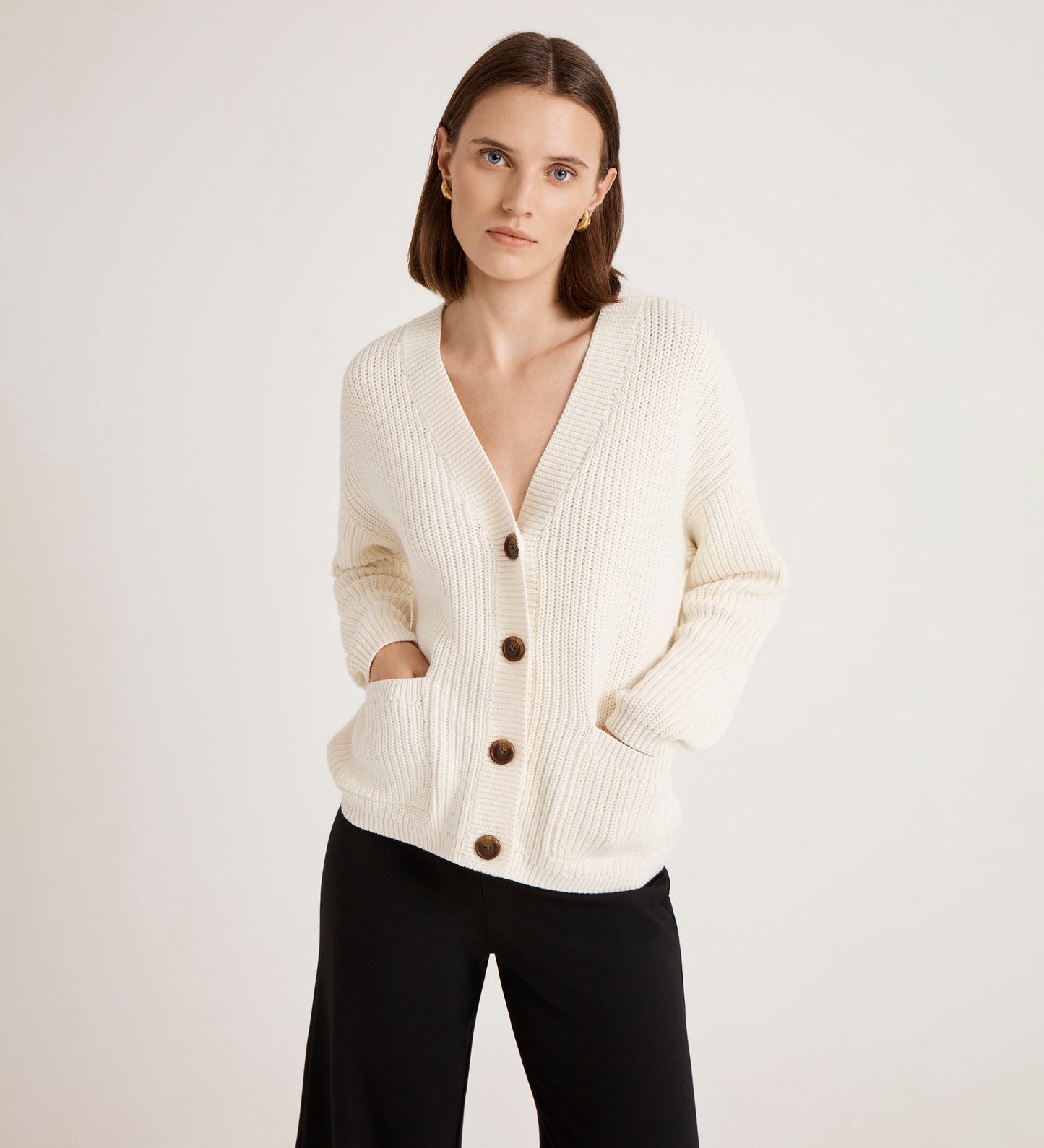 Estella Ivory Knitted Cardigan