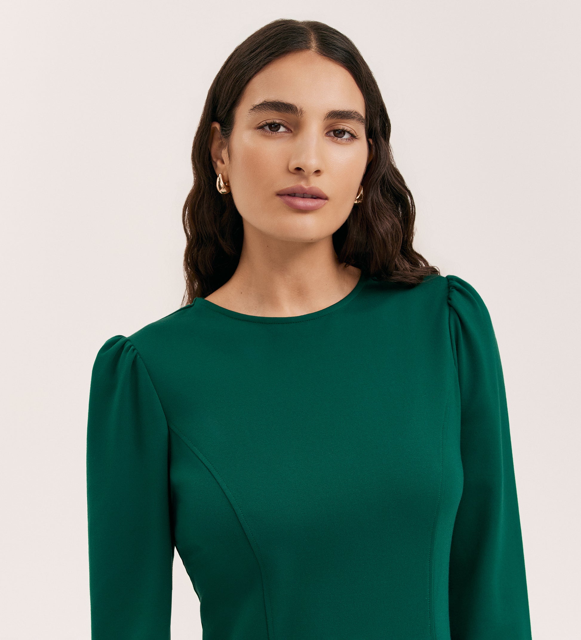 Jersey Short Dress | Bottle Green Mini Shift Dress | Finery London Jersey Short Dress | Bottle Green Mini Shift Dress | Finery London