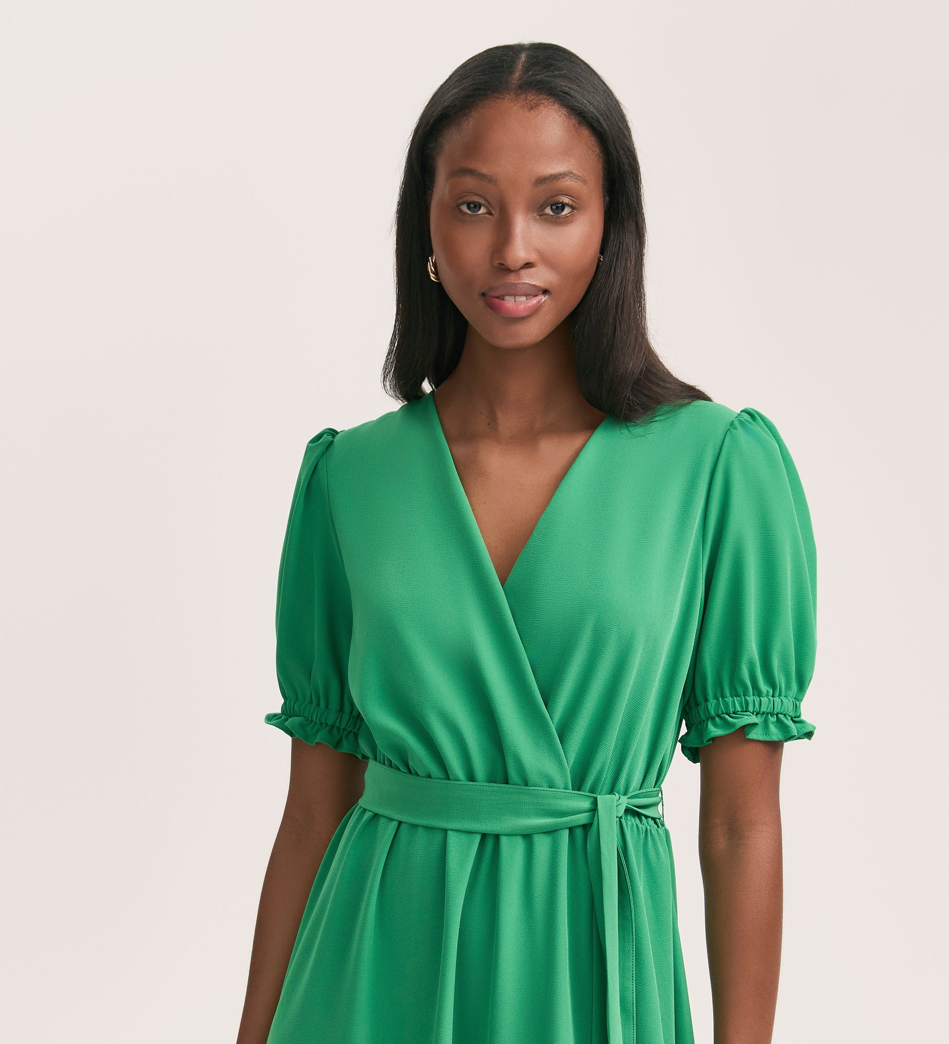 Everleigh Green Crepe Midi Dress Finery London Everleigh Green Crepe Midi Dress Finery London