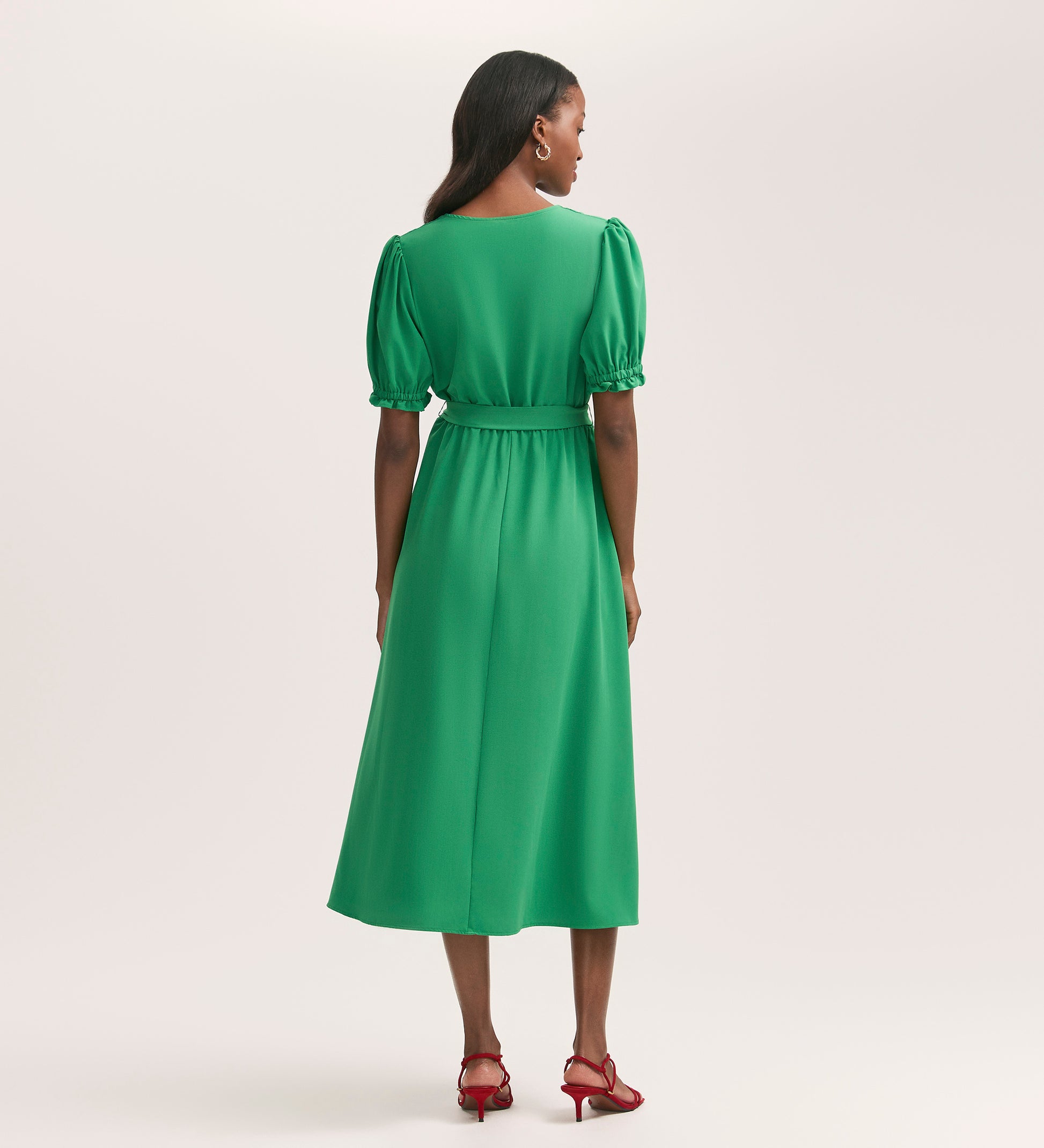 Everleigh Green Crepe Midi Dress Finery London Everleigh Green Crepe Midi Dress Finery London