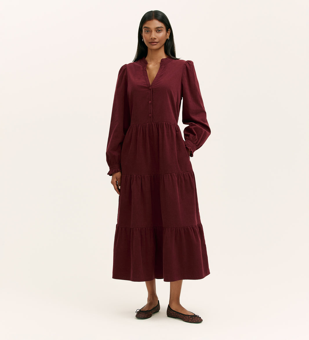 Cranberry Corduroy Dress main image 1