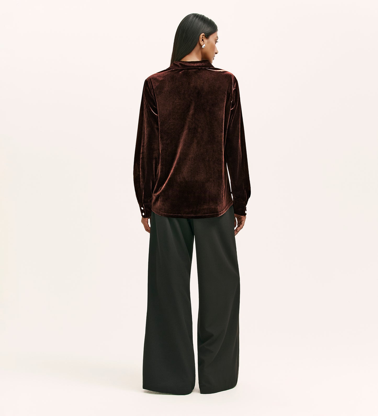 Sayge Mocha Velvet Shirt