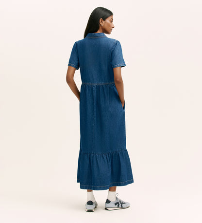 Tania Indigo Denim Midi Dress