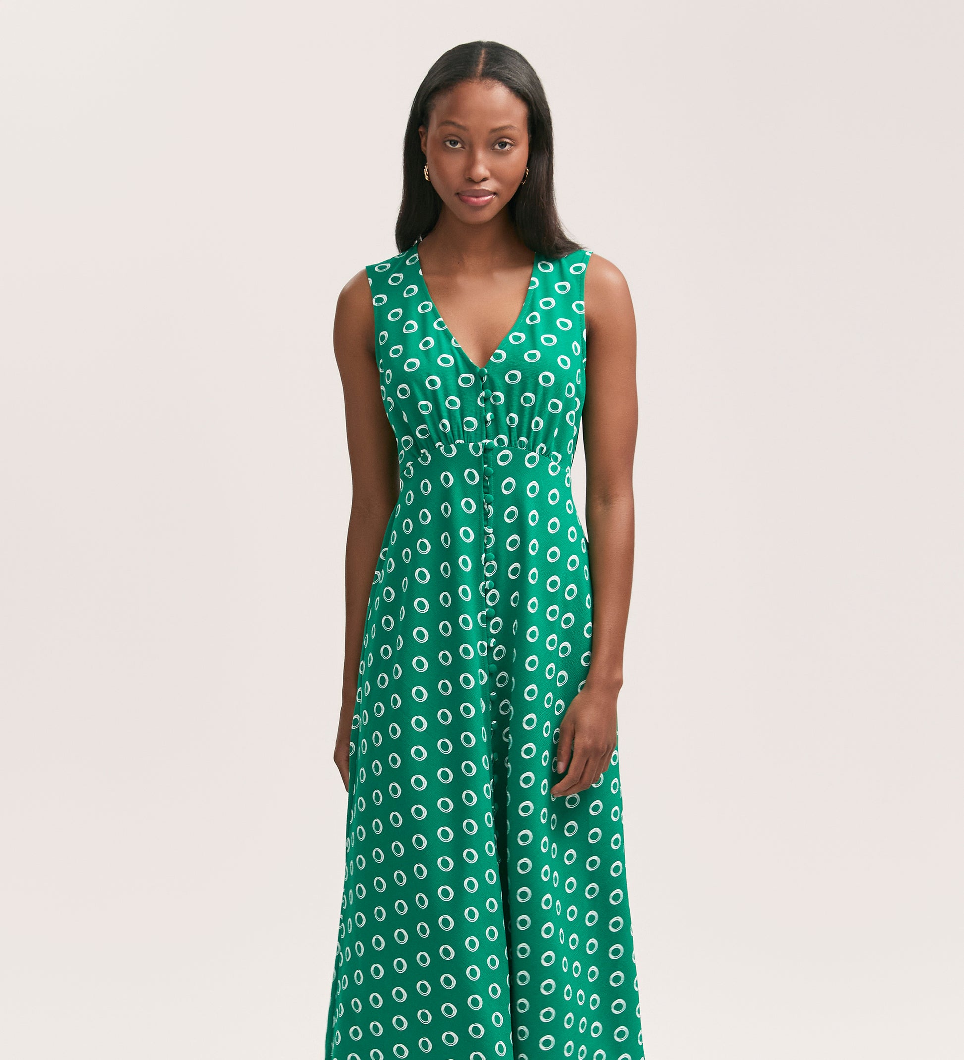 Flora Green Polka Dot Midi Dress Finery London Flora Green Polka Dot Midi Dress Finery London