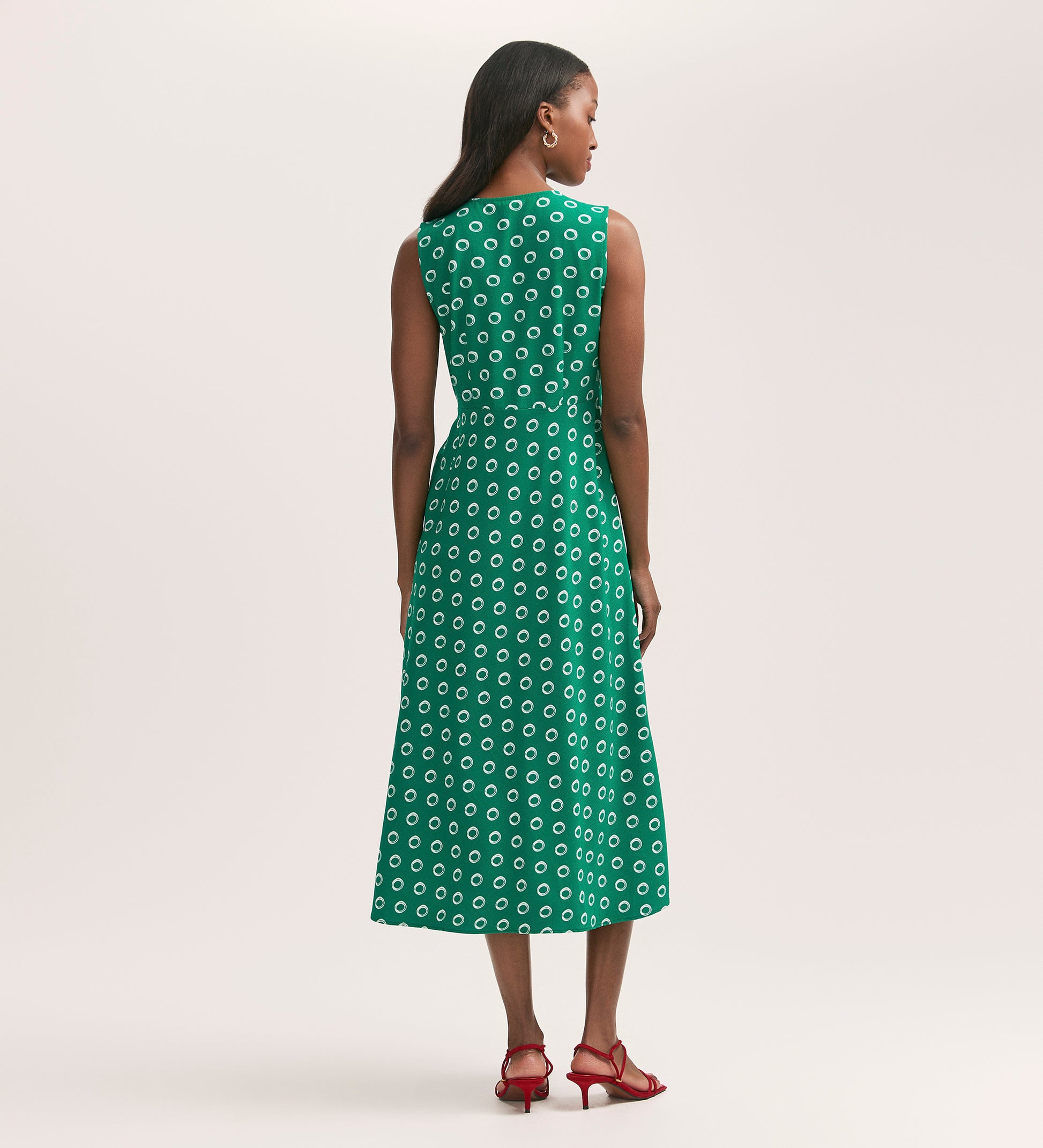 Flora Green Polka Dot Midi Dress Finery London Flora Green Polka Dot Midi Dress Finery London