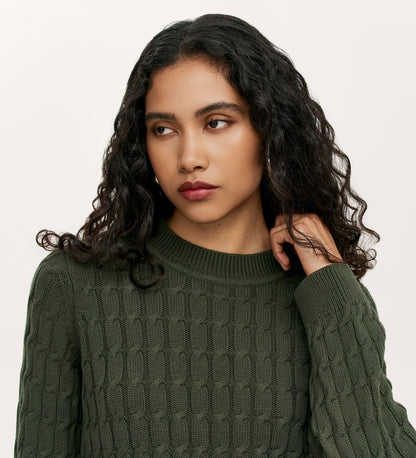 Frida Forest Green Knitted Jumper