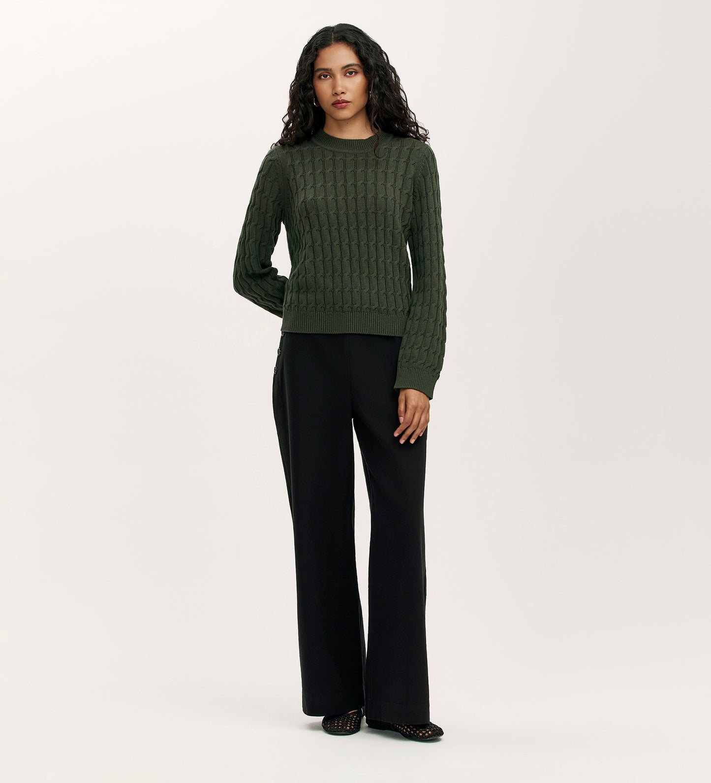 Frida Forest Green Knitted Jumper