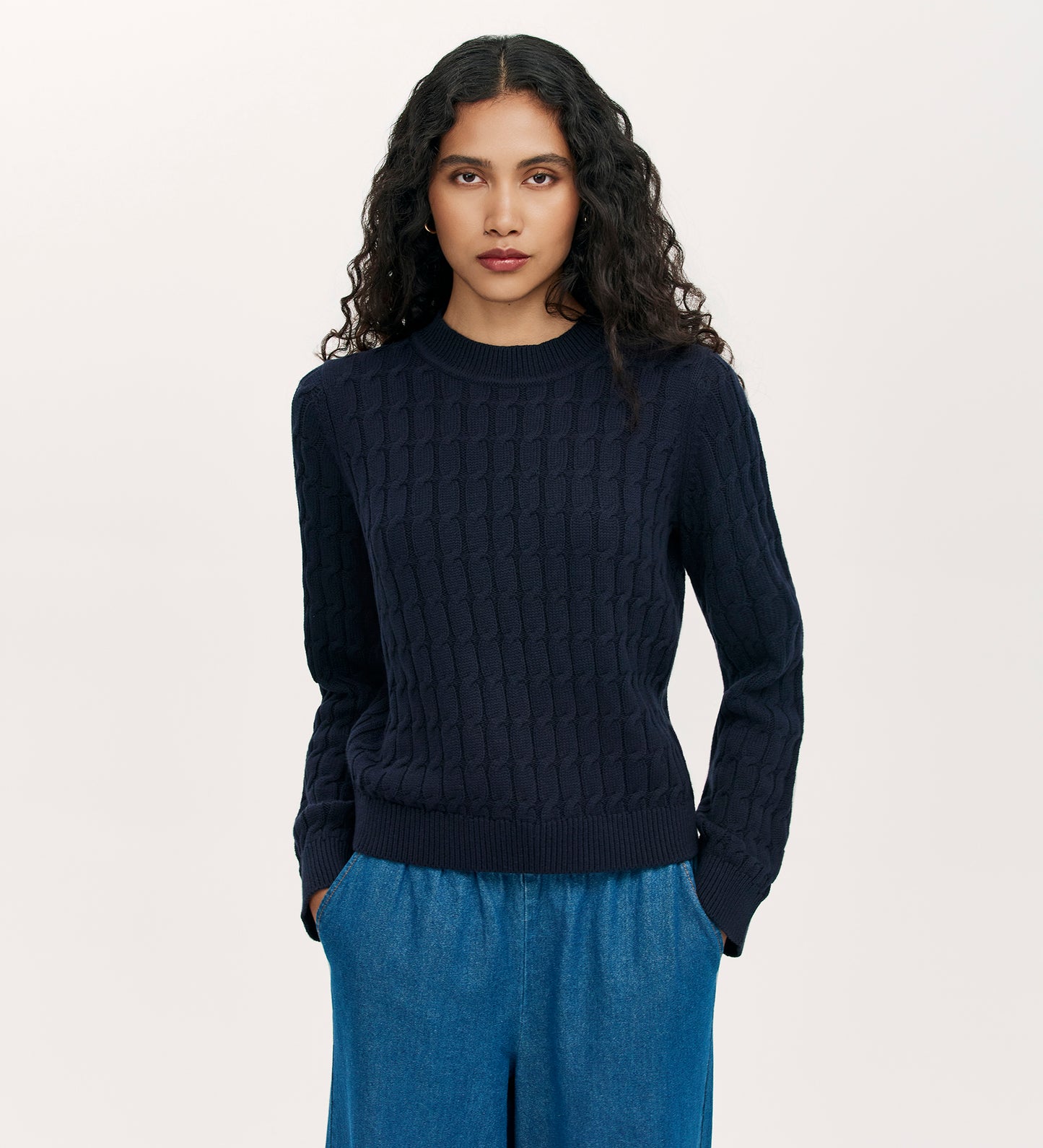 Frida Navy Knitted Jumper