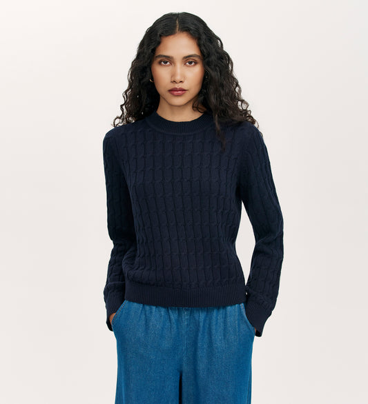 Frida Navy Knitted Jumper