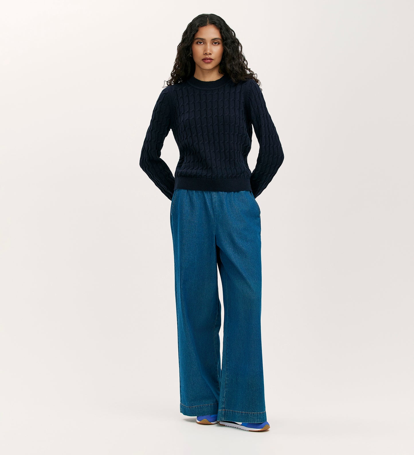 Frida Navy Knitted Jumper