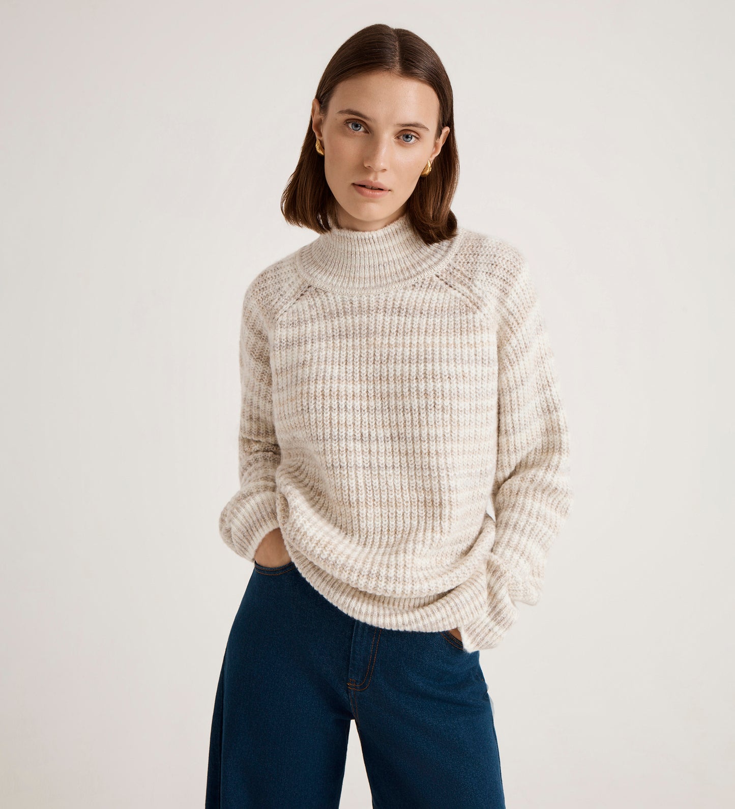 Helen Ivory Stripe Knitted Jumper
