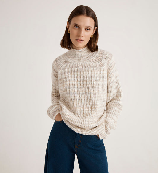 Helen Ivory Stripe Knitted Jumper