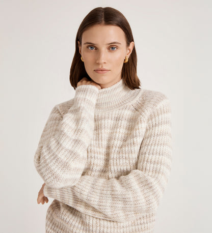 Helen Ivory Stripe Knitted Jumper