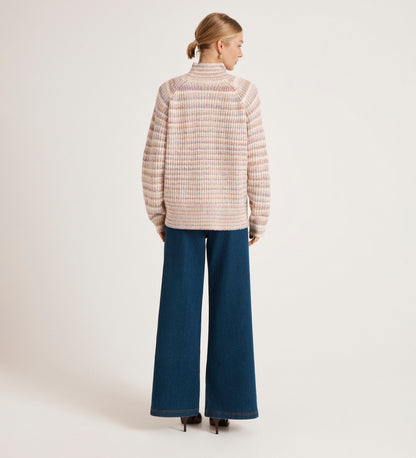Helen Pink Stripe Knitted Jumper