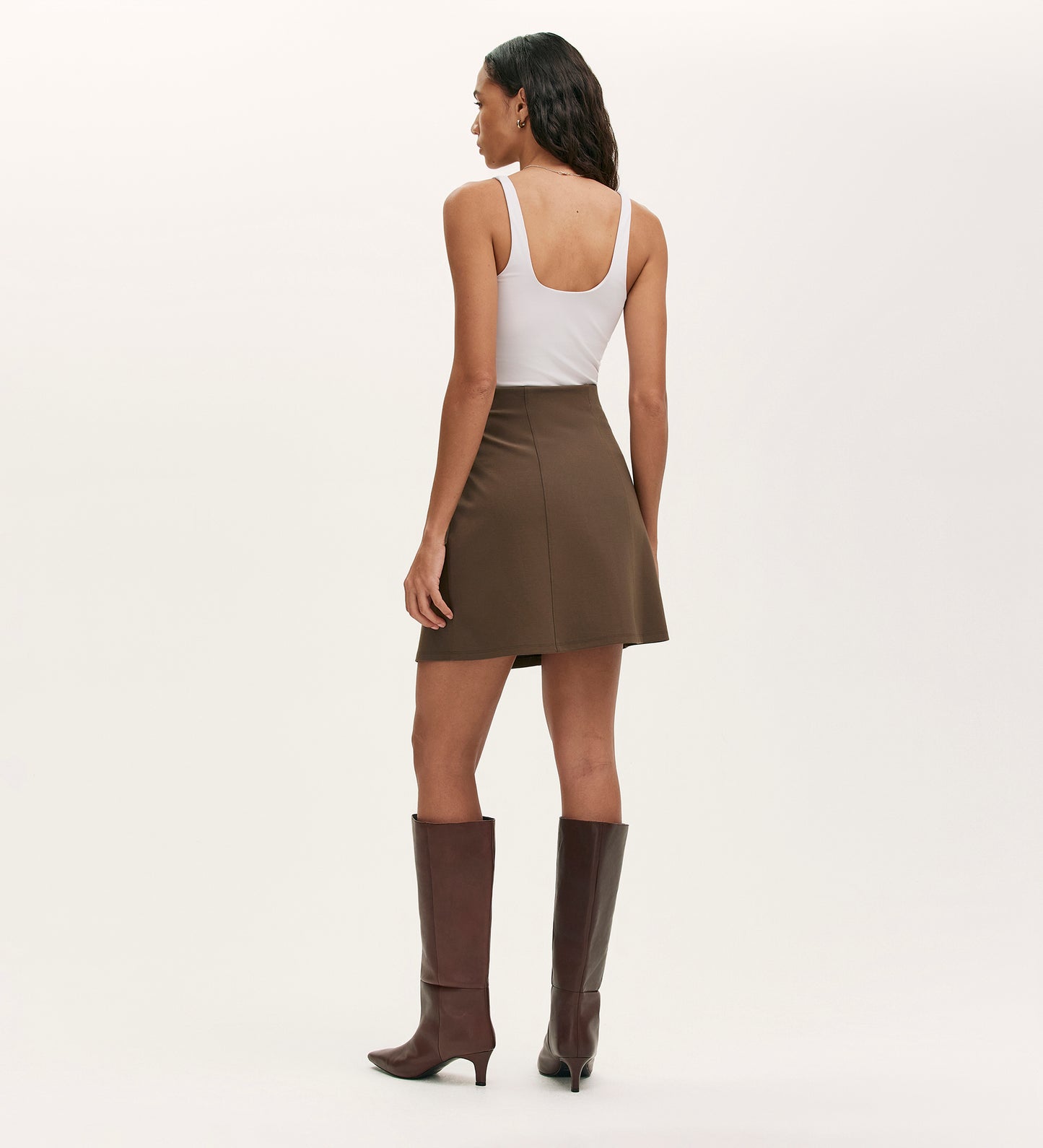 Helia Mole Ponte Jersey Midi Skirt