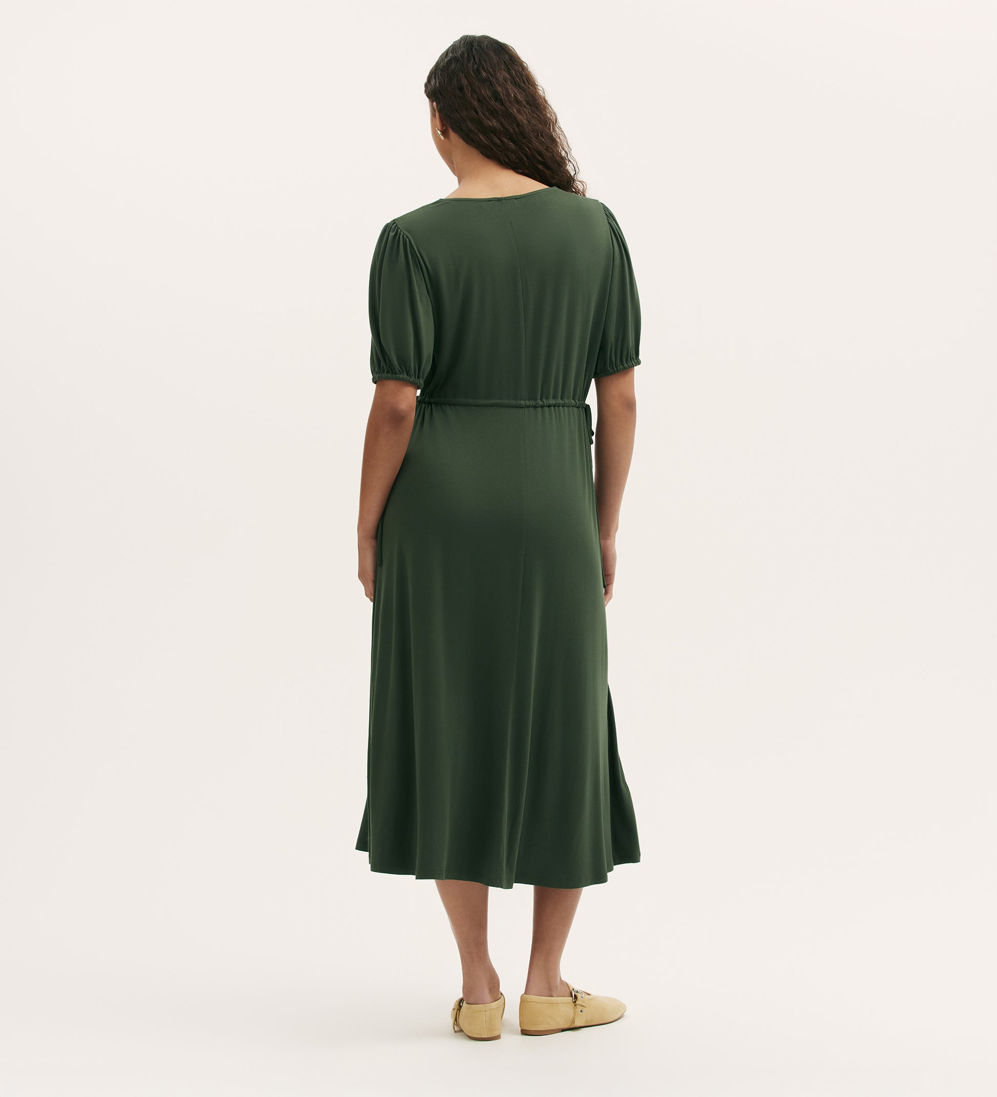 Hessa Khaki Jersey Midi Dress Finery London Hessa Khaki Jersey Midi Dress Finery London