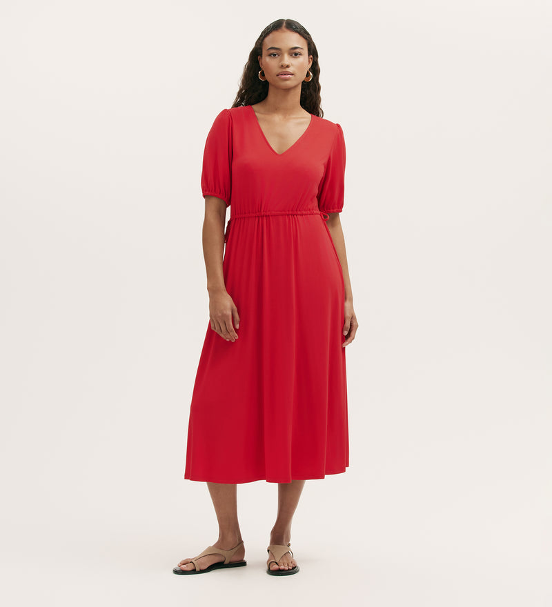 Hessa Red Jersey Midi Dress – Finery London