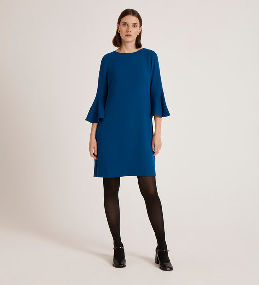 Izzy Cobalt Crepe Short Dress