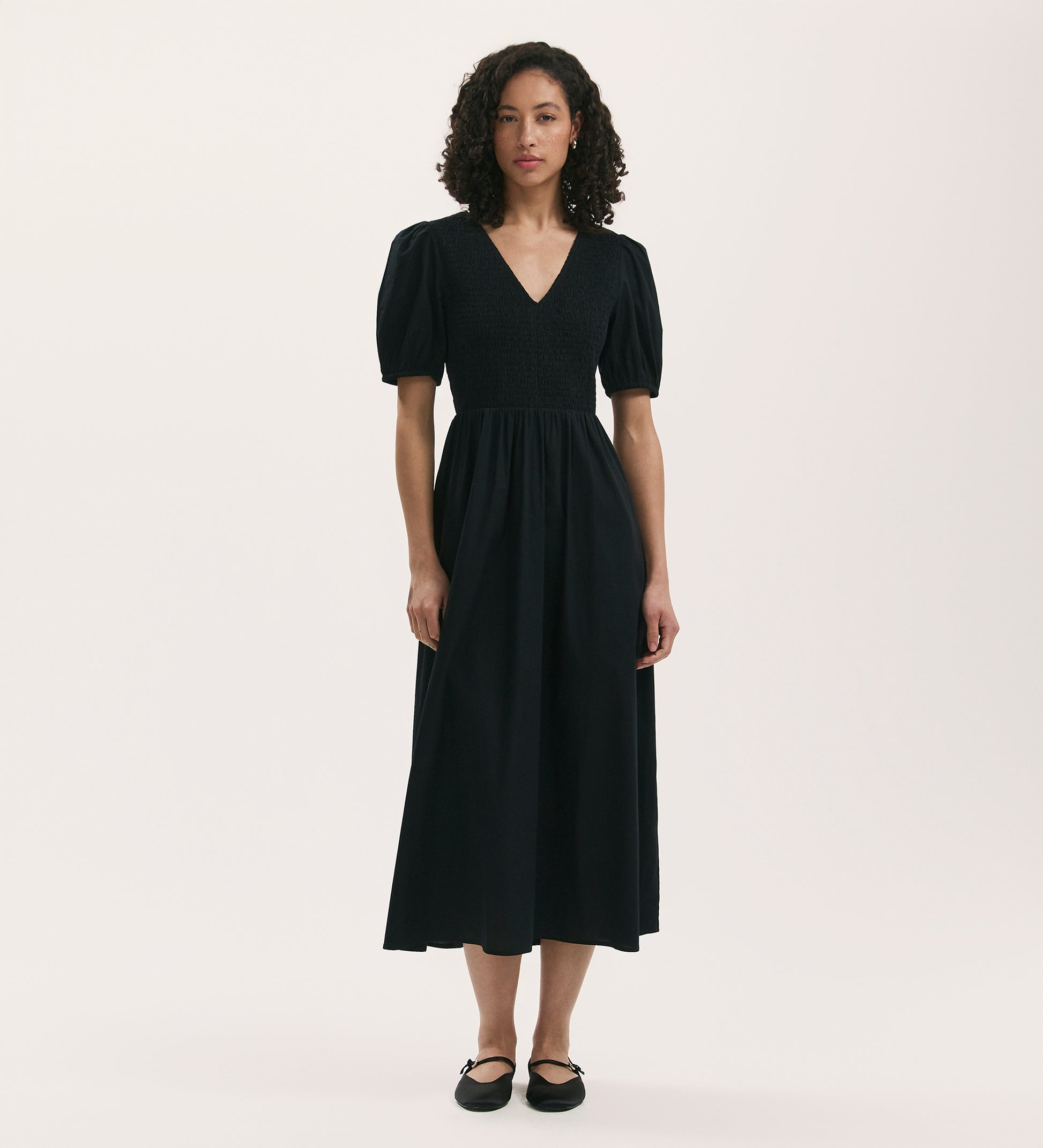 Jamilla Black Cotton Midi Dress Finery London Jamilla Black Cotton Midi Dress Finery London