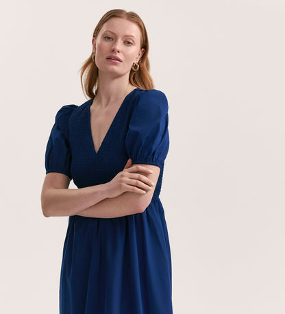 Jamilla Indigo Cotton Midi Dress Finery London Jamilla Indigo Cotton Midi Dress Finery London