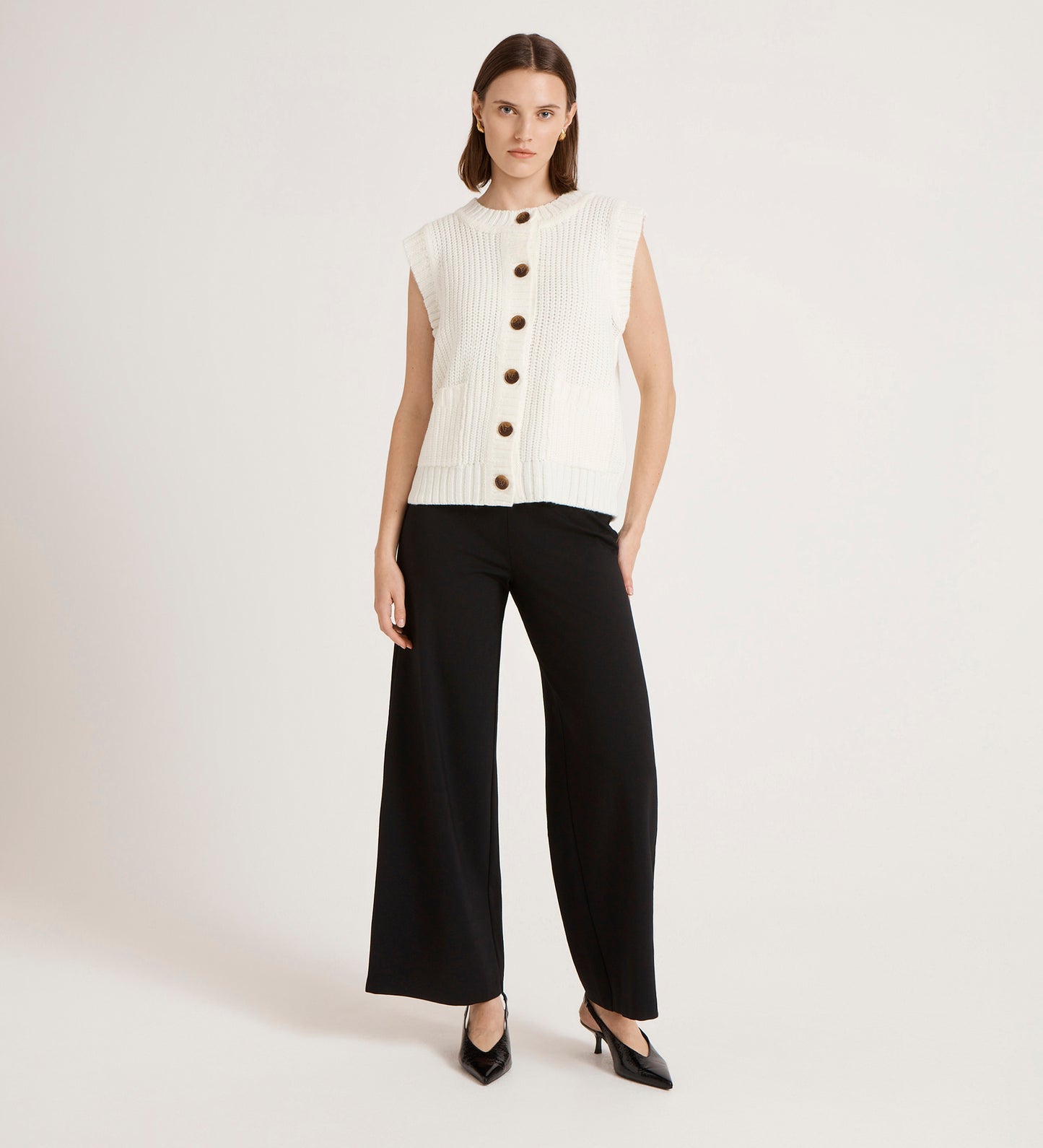 Janette Ivory Knitted Vest