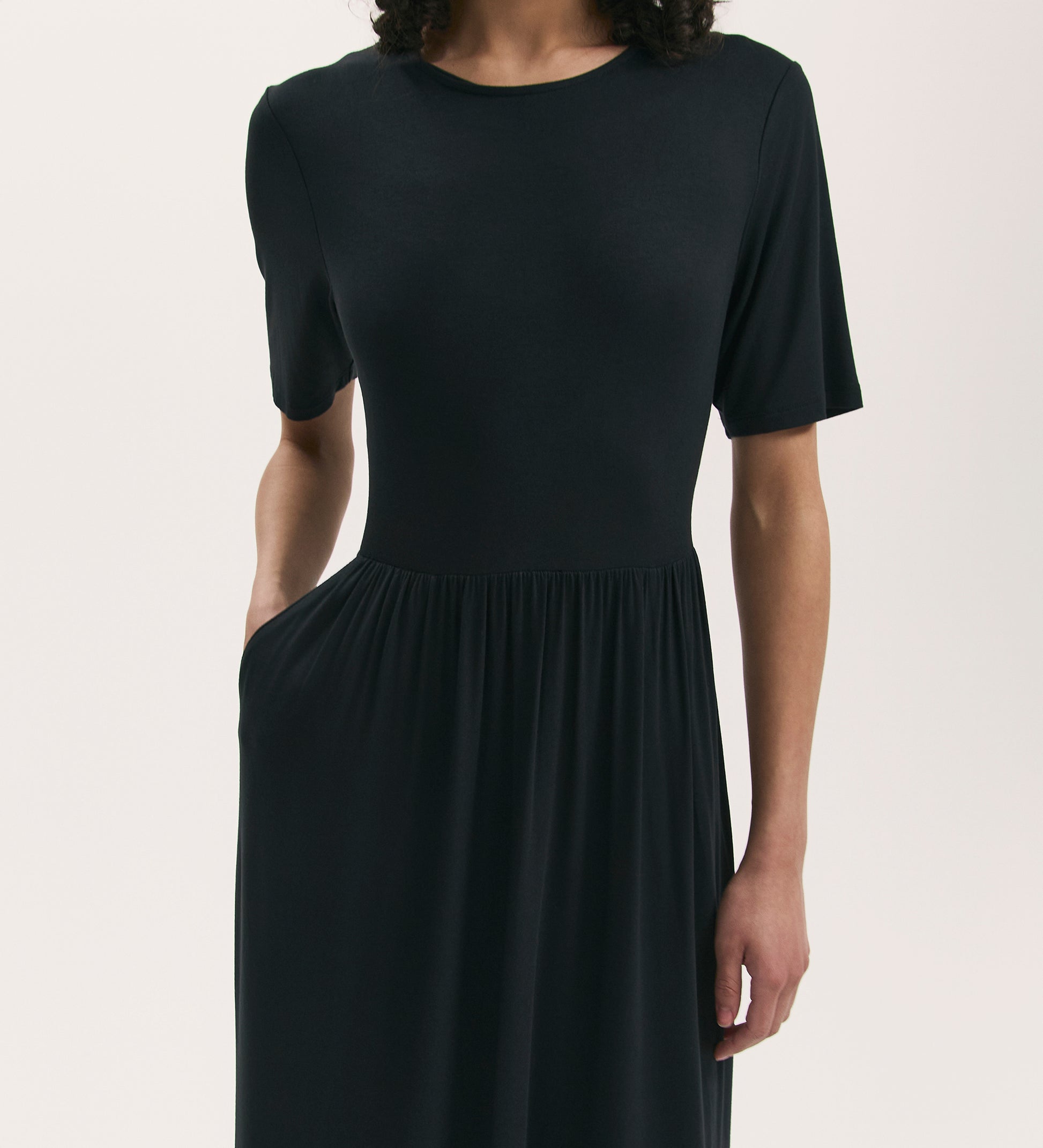Kathryn Black Jersey Midi T-Shirt Dress Finery London Kathryn Black Jersey Midi T-Shirt Dress Finery London