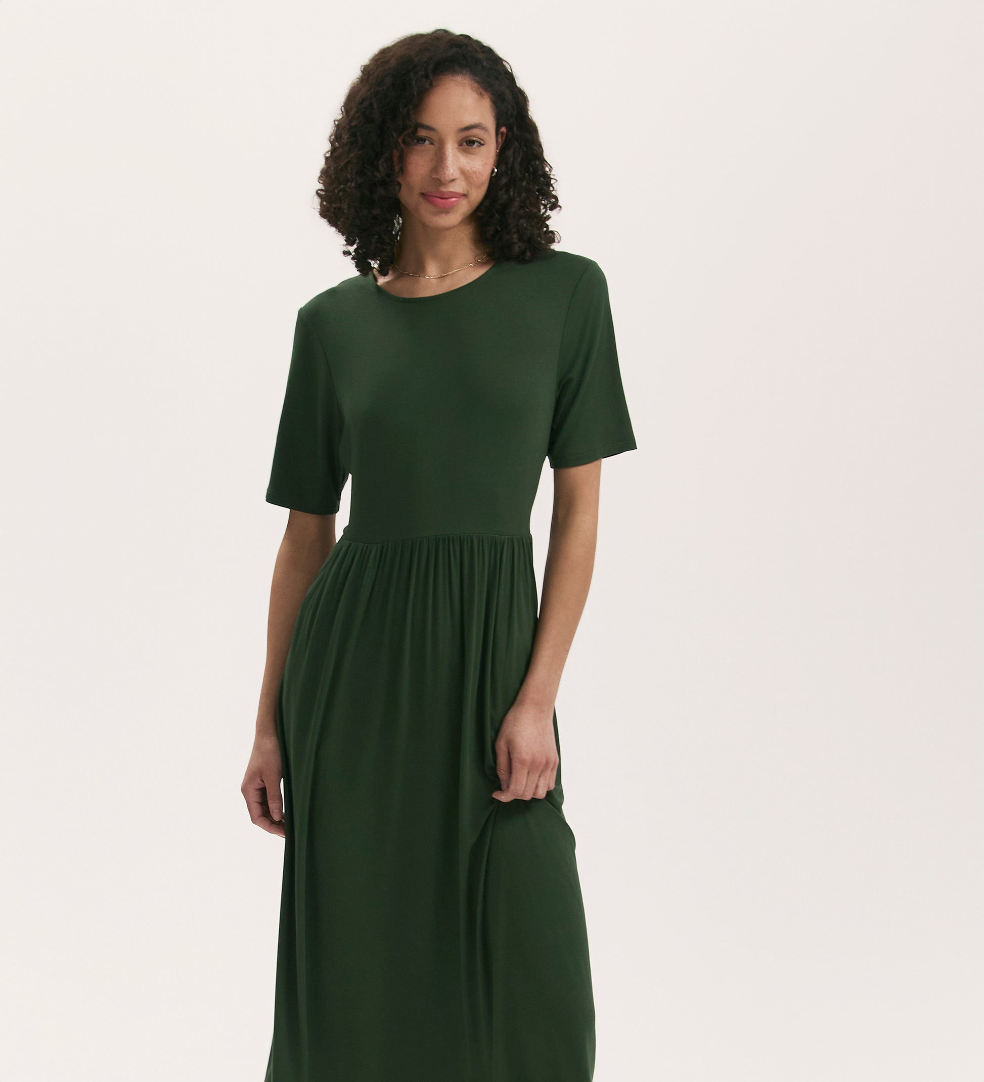 Kathryn Khaki Jersey Midi T-Shirt Dress Finery London Kathryn Khaki Jersey Midi T-Shirt Dress Finery London