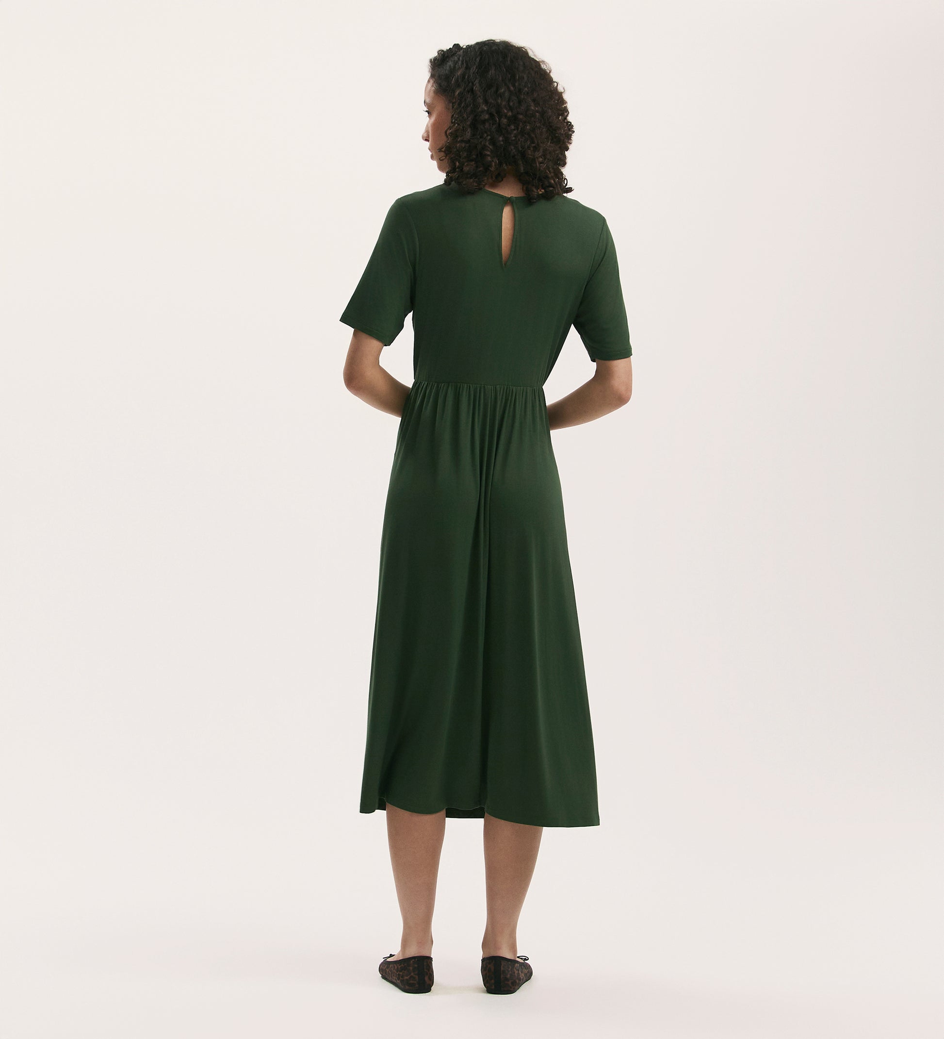 Kathryn Khaki Jersey Midi T-Shirt Dress Finery London Kathryn Khaki Jersey Midi T-Shirt Dress Finery London