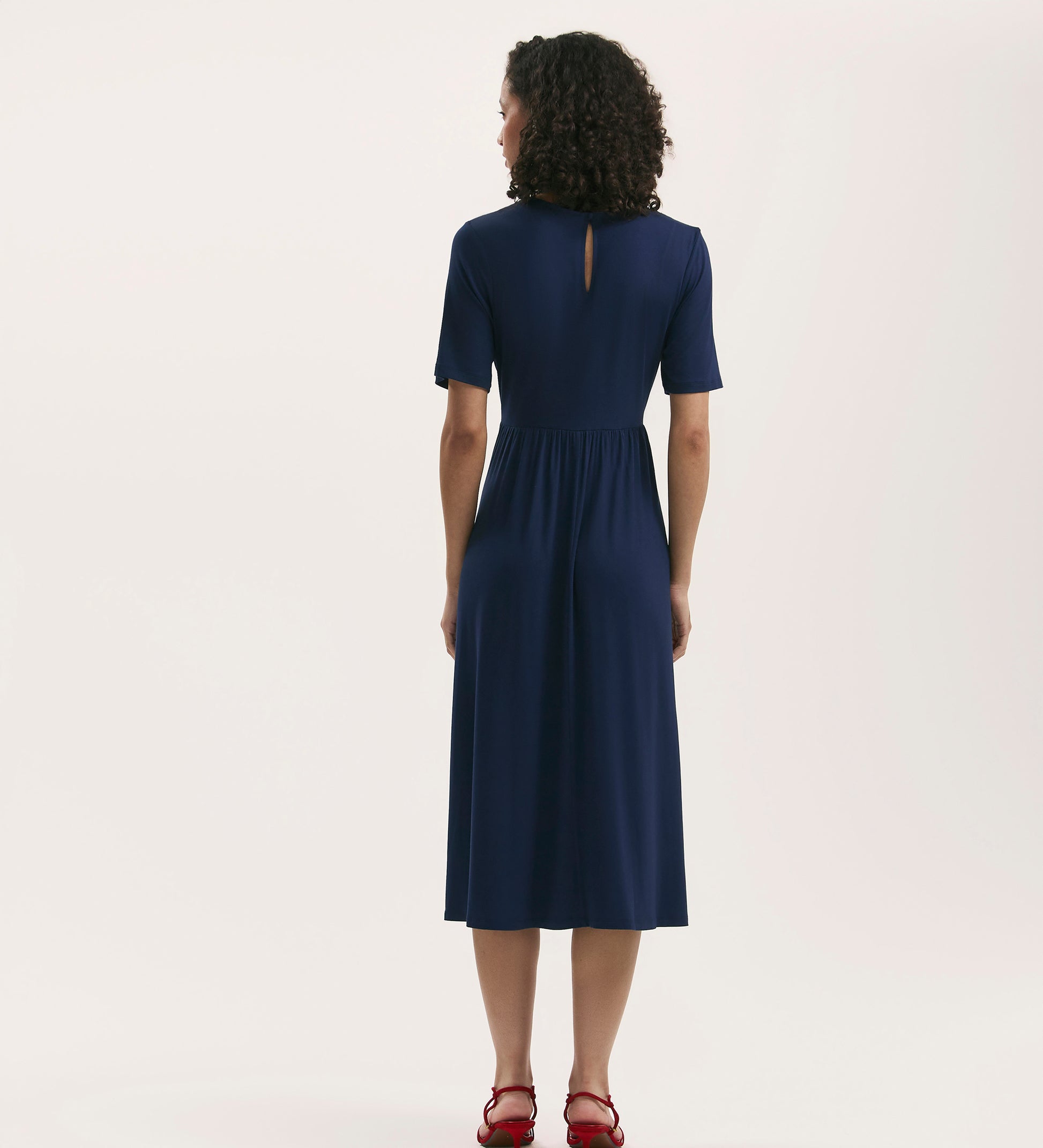 Kathryn Navy Jersey Midi T-Shirt Dress Finery London Kathryn Navy Jersey Midi T-Shirt Dress Finery London