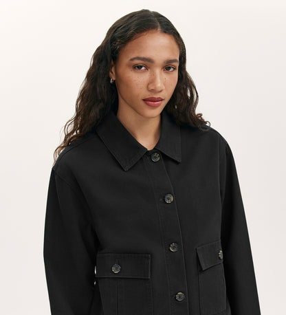 Kelsie Black Canvas Jacket