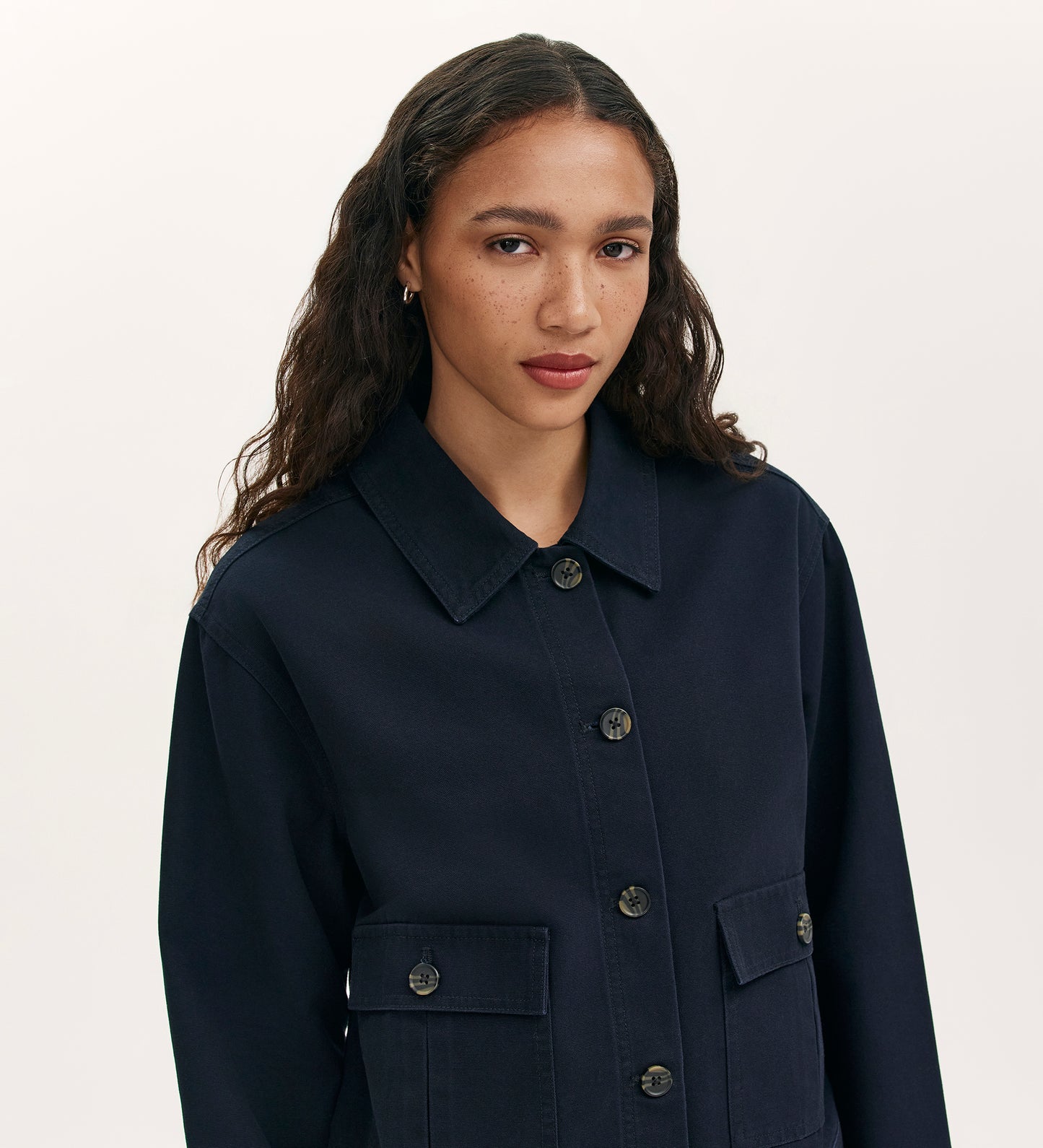 Kelsie Navy Canvas Jacket